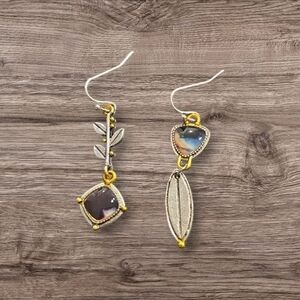 Bohemian Leaf Multi Color Dangle Earrings